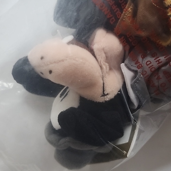 NWT Rare Vintage Disney Store Super Sleuth Goofy & Inspector Mickey Bean Bag Set - Picture 8 of 14